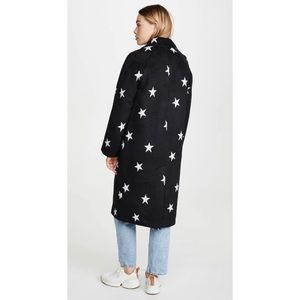 Avec Les Filles Women’s Jacquard Shawl Collar Star Coat size XS